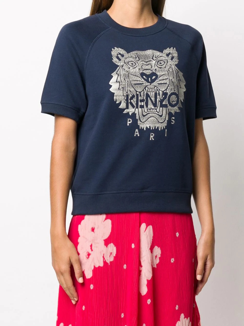 Tiger motif short-sleeved sweatshirt - 3