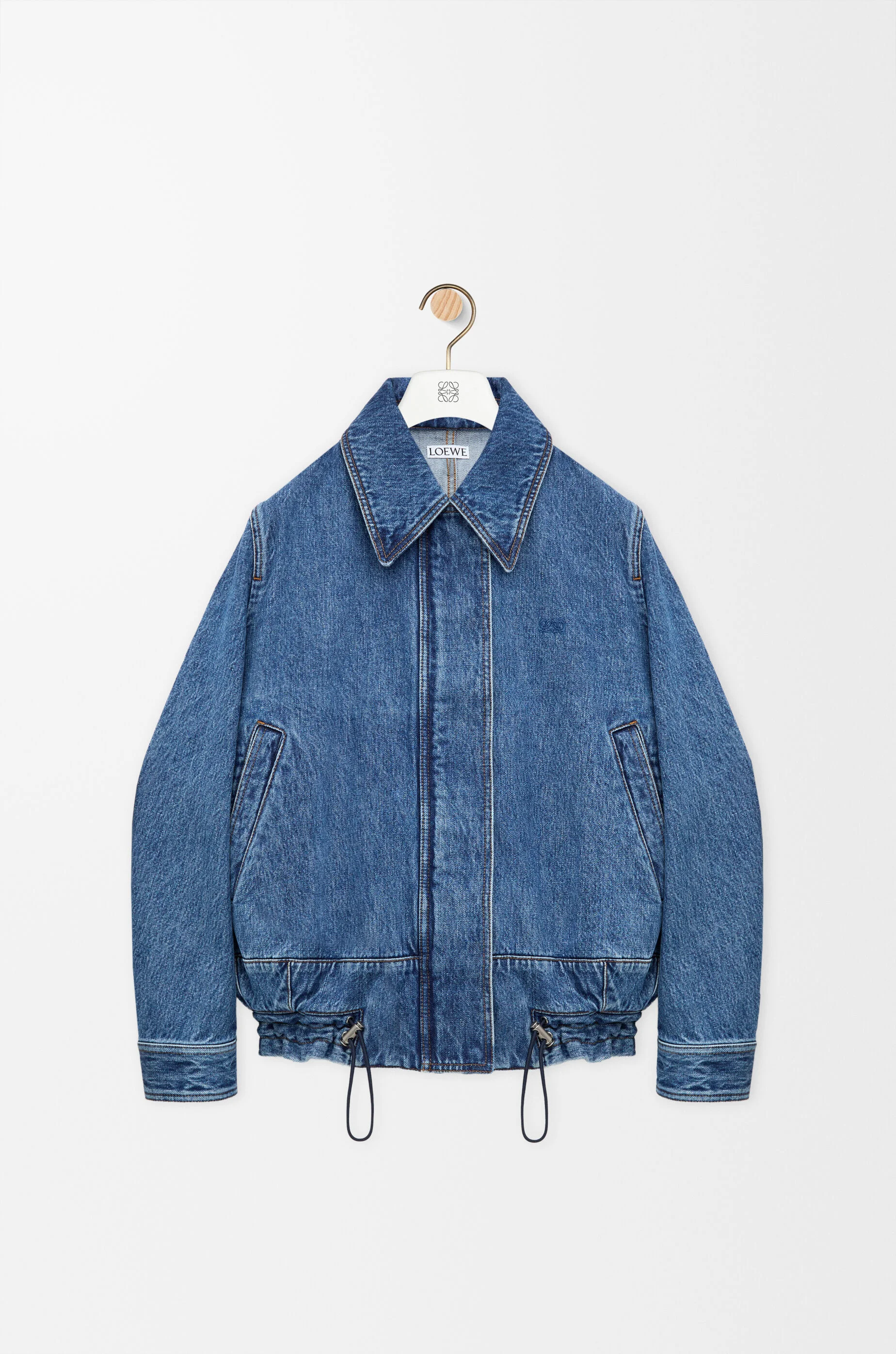 Drawstring jacket in denim - 1