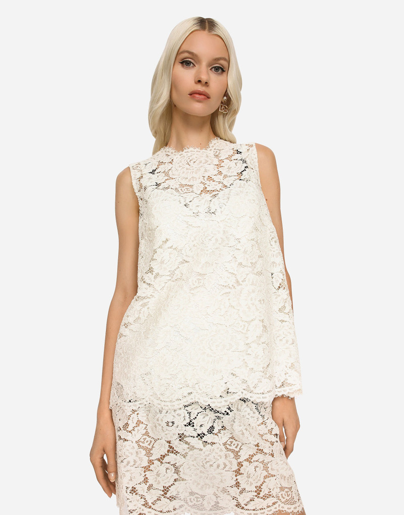 Dolce & Gabbana Branded stretch lace top outlook