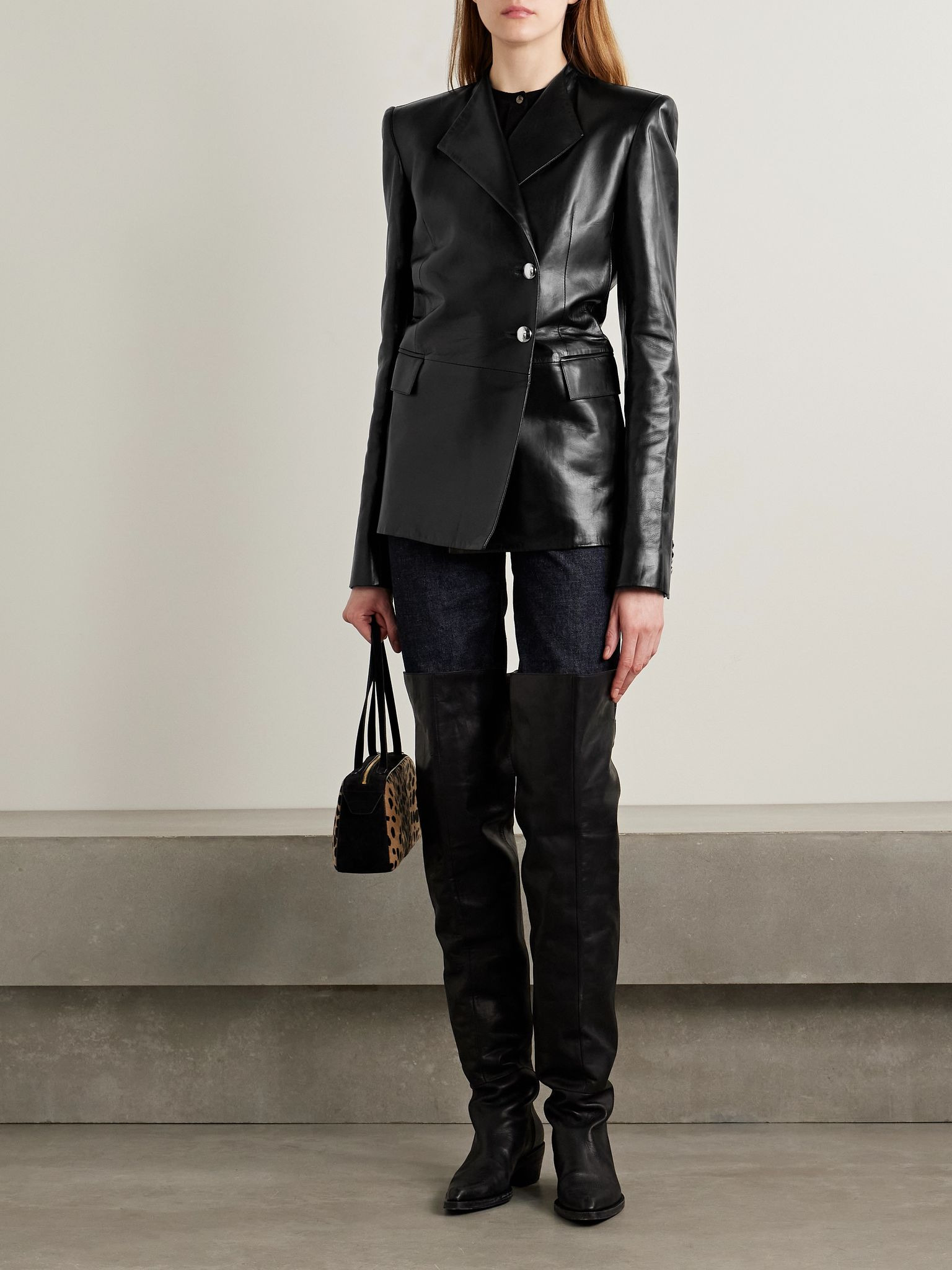 Elona leather jacket Black - 2