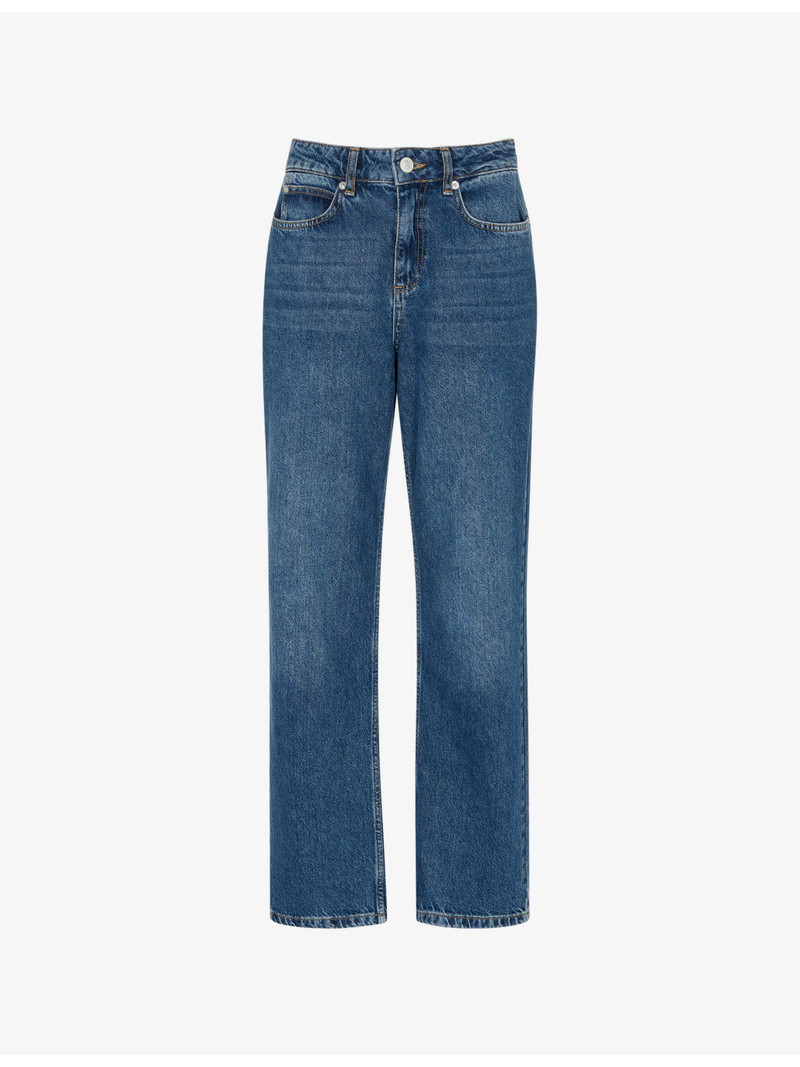 Authentic Column-Leg High-Rise Denim Jeans 1