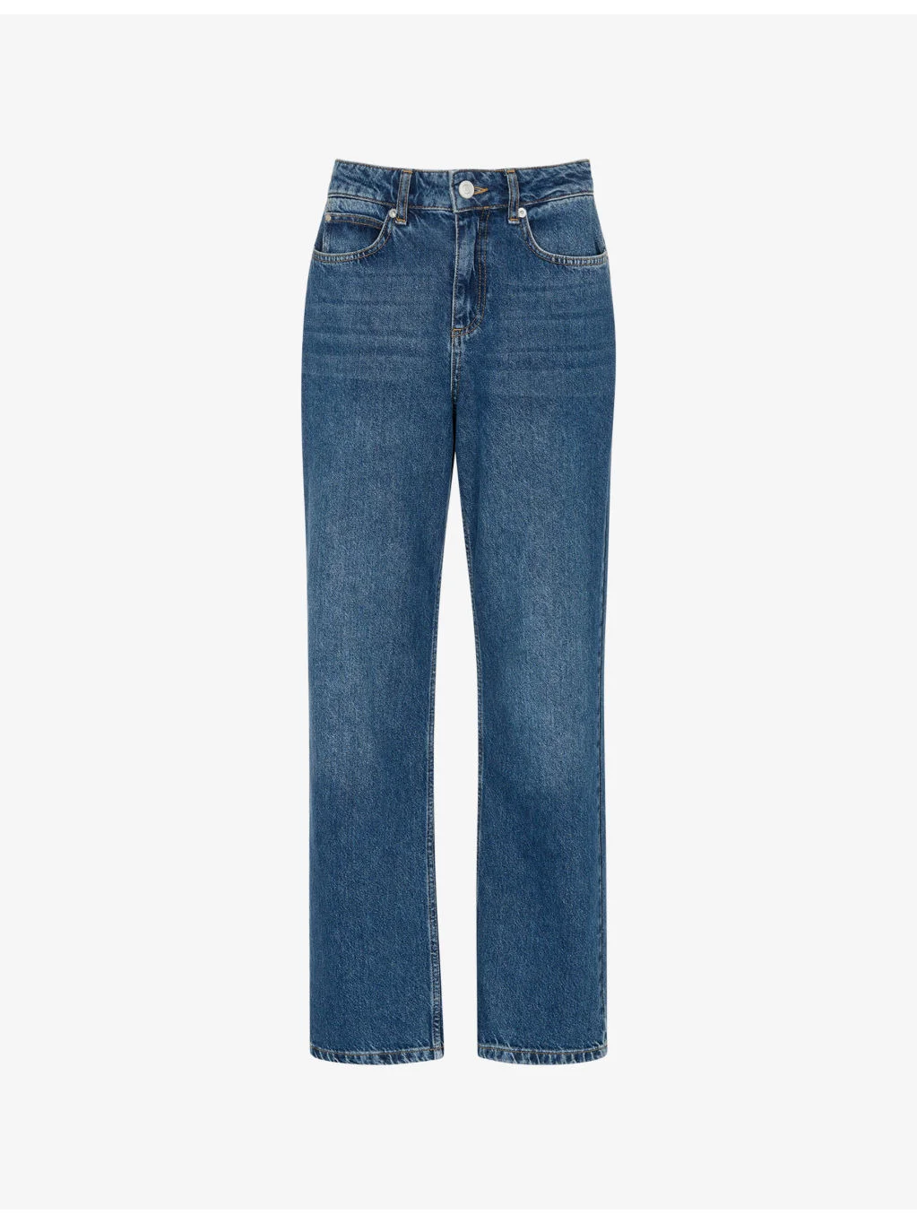 Authentic Column-Leg High-Rise Denim Jeans - 1