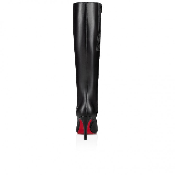 Christian Louboutin - Kronobotte 85 Leather Knee Boots - Womens - Black