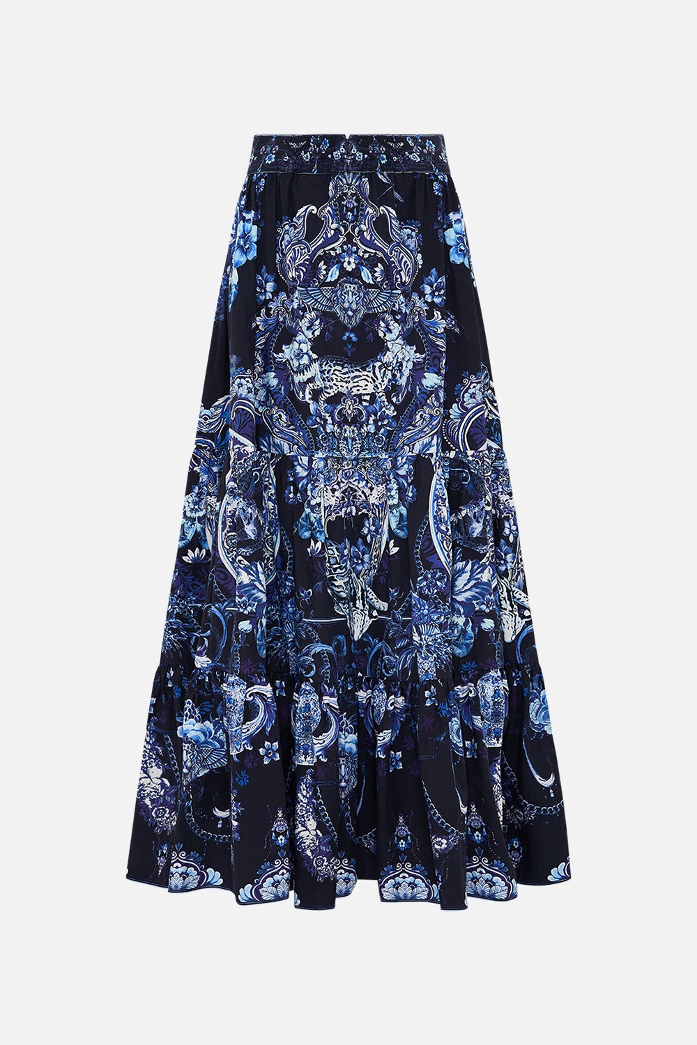 HIGH WAISTED TIERED SKIRT - 7