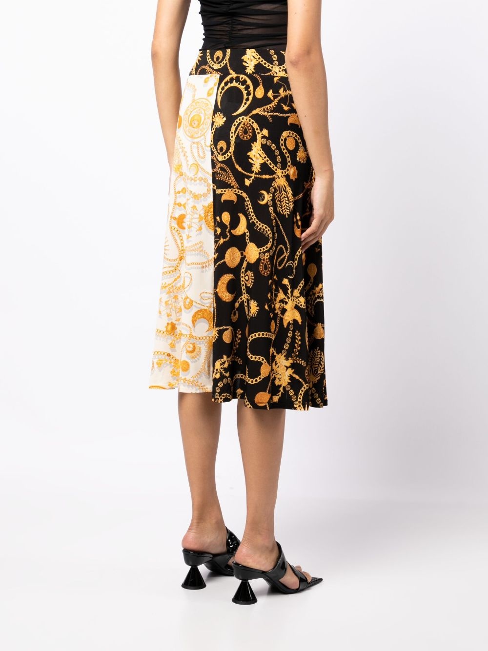 Ornament Jewellery-print midi skirt - 4