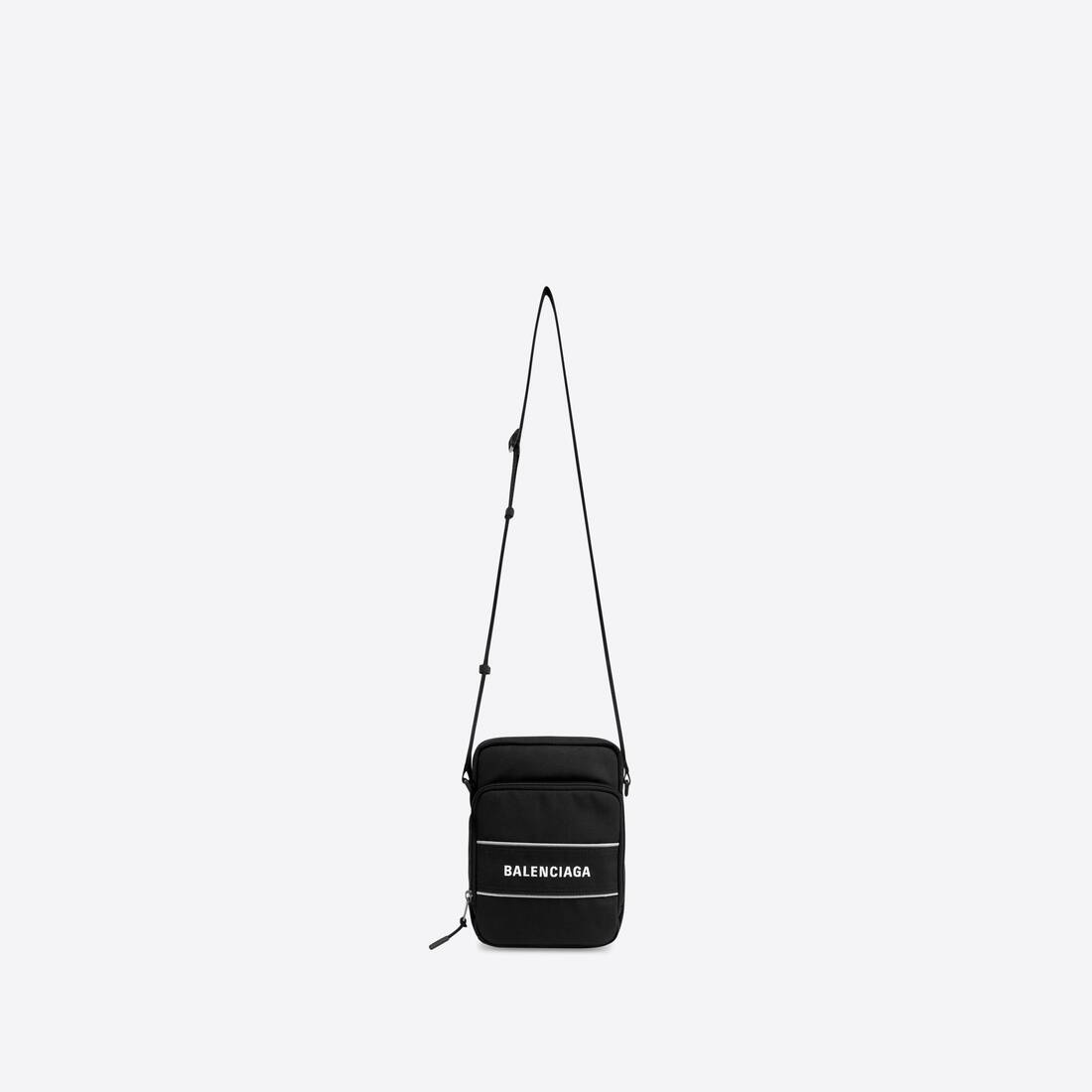 Men's Sport Small Messenger Bag in Black/white - 4