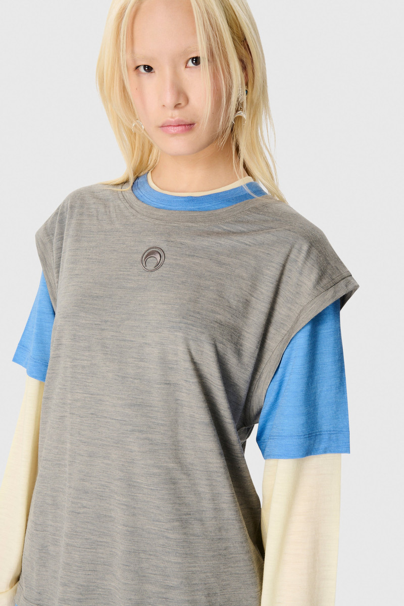 Marine Serre MERINO JERSEY THREE T-SHIRTS SET outlook