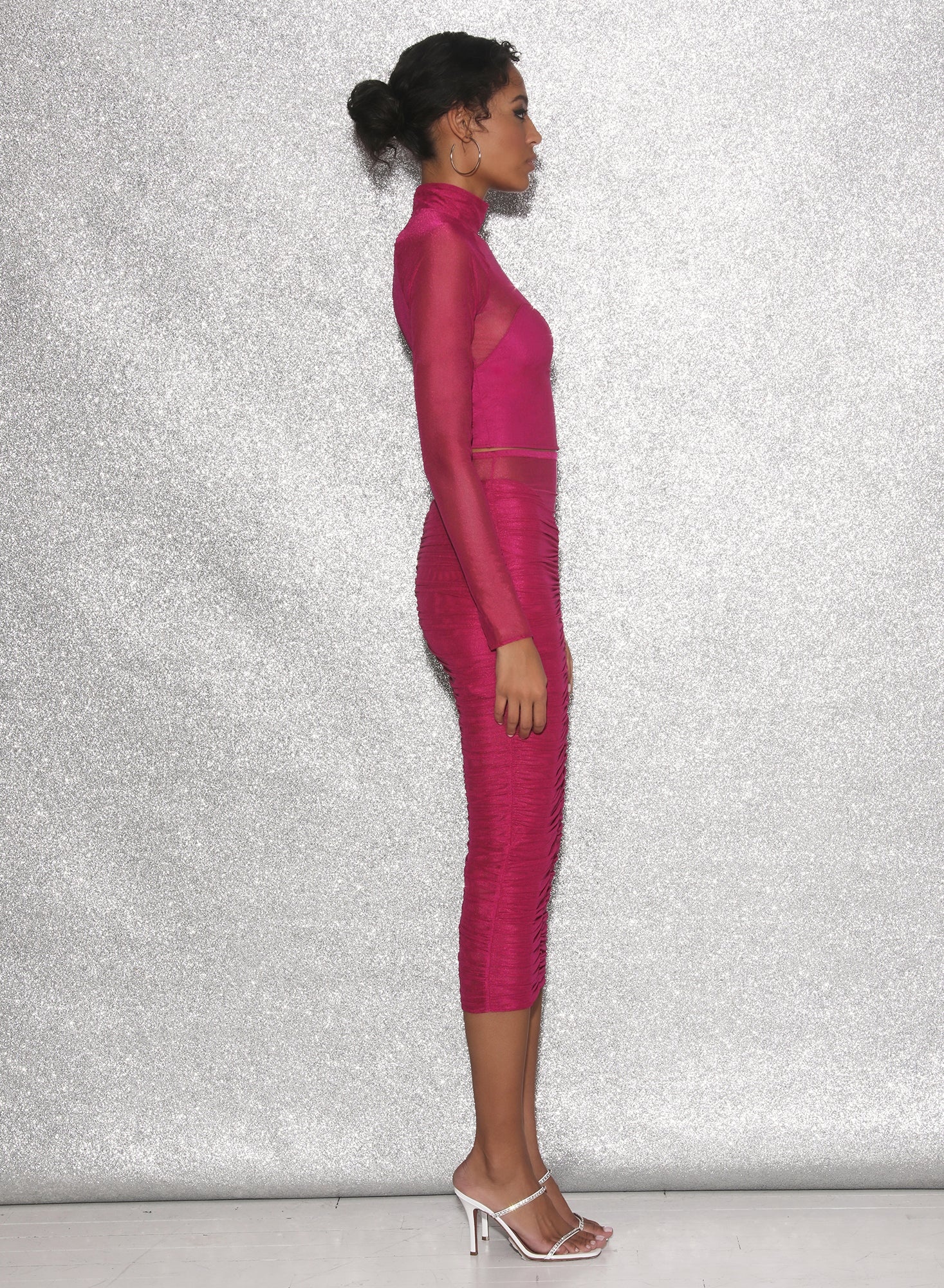Ruched Midi Skirt - 5
