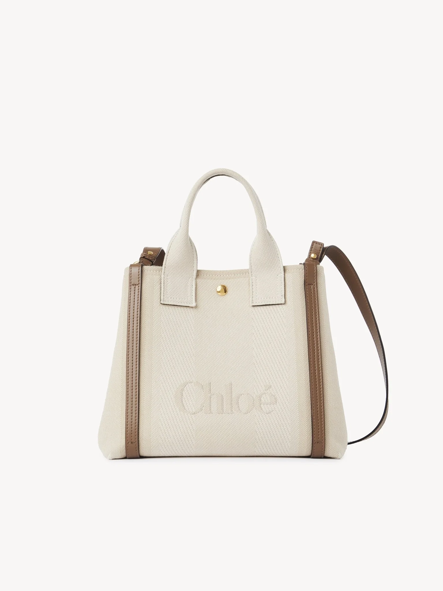 SMALL CHLOÉ CARRY TOTE BAG IN CANVAS - 1