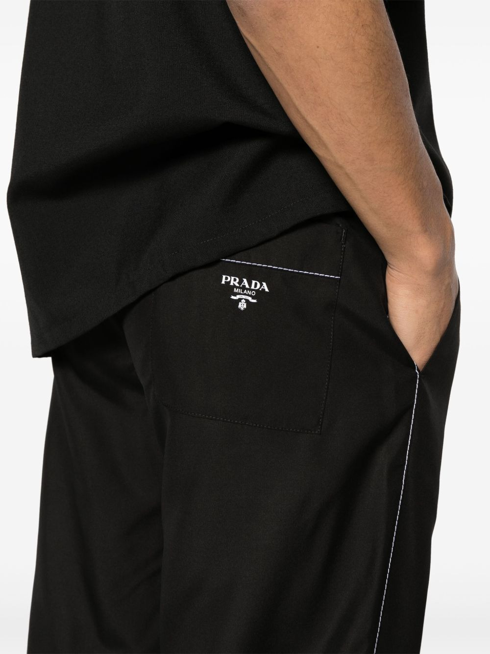 straight silk trousers - 5