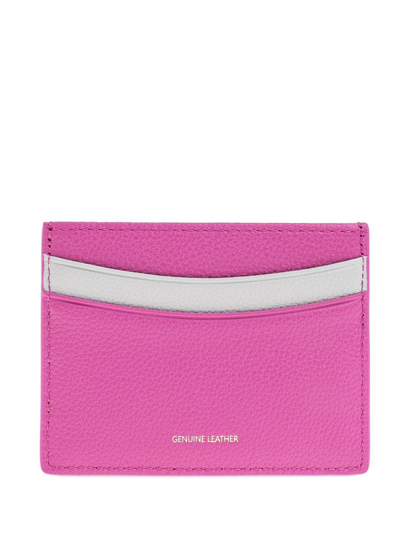 EMPORIO ARMANI leather colour-block cardholder outlook