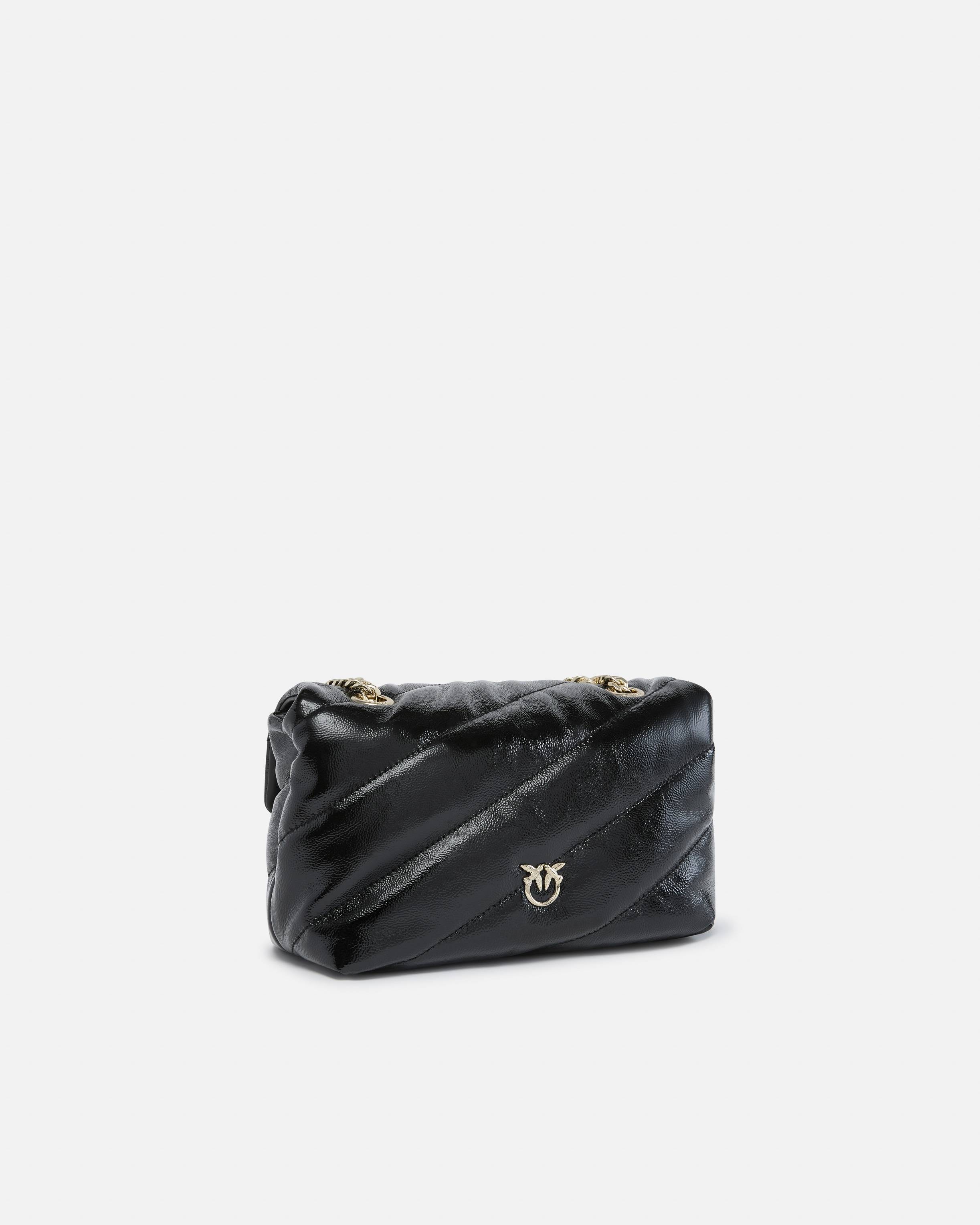 PINKO GALLERIA LOVE BAG PUFF CROSSBODY BAG IN QUILTED PATENT LEATHER - 2