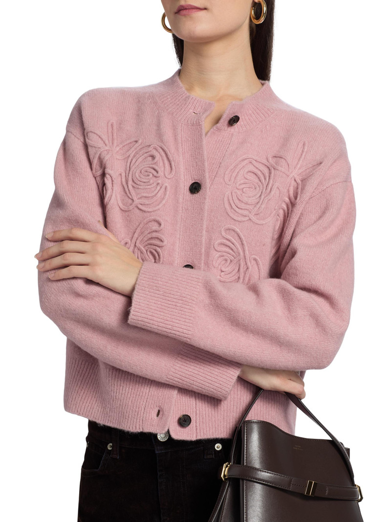 Women's Coralee Floral Soutache-Style Cardigan - Ballet 6