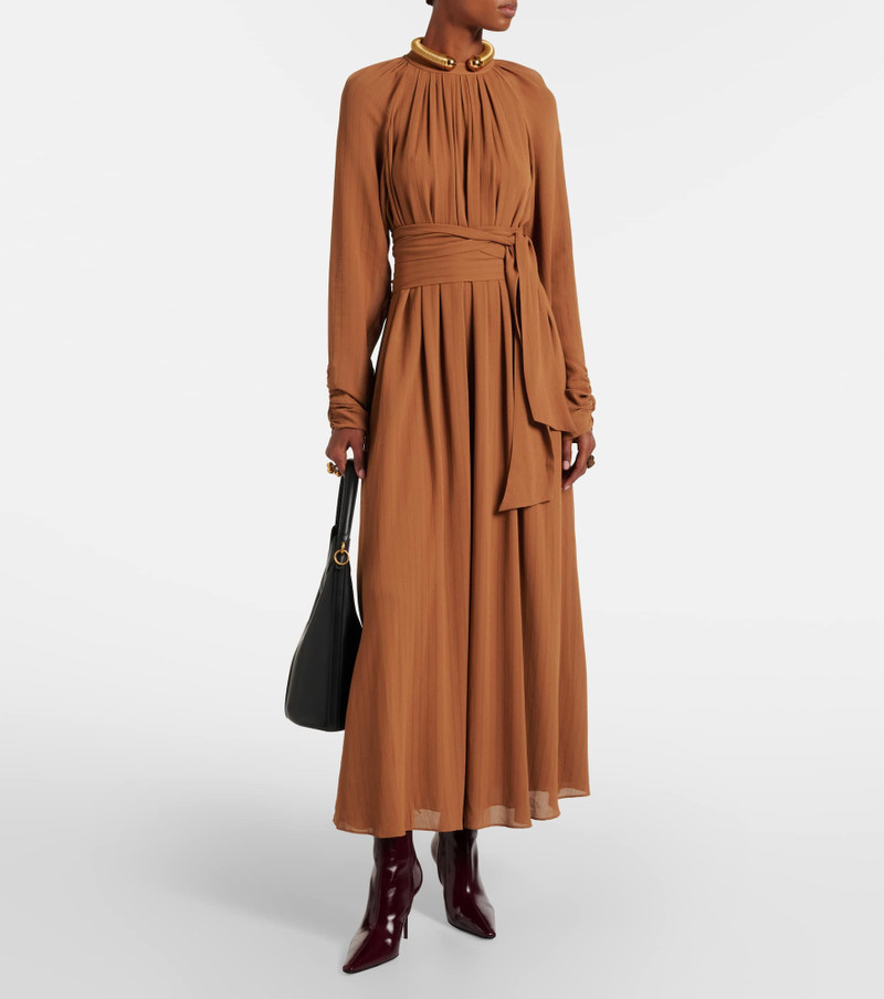 JOSEPH Pinky belted draped maxi dress outlook
