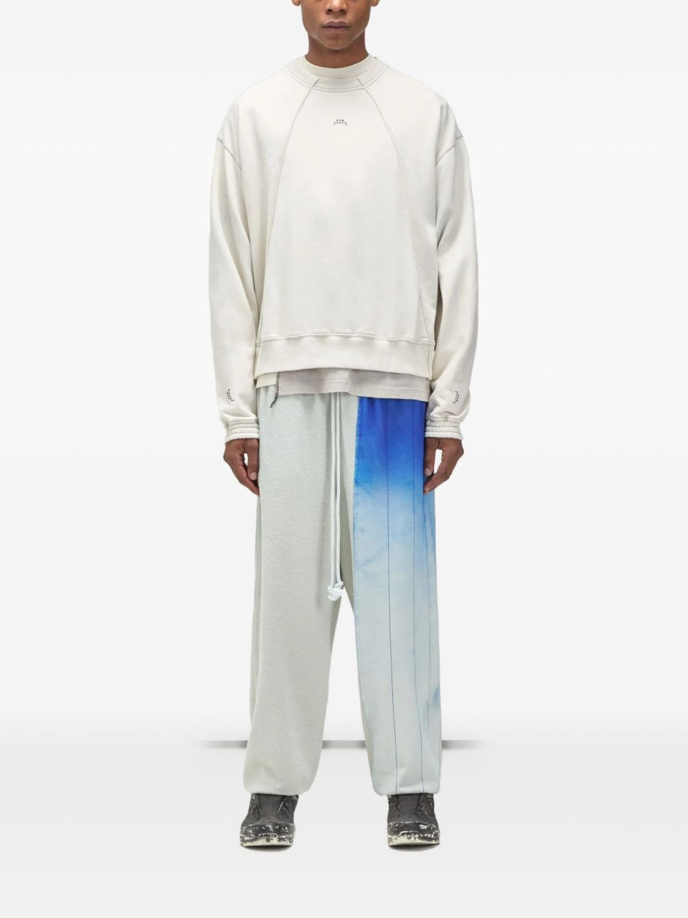 PANELLED COTTON SWEATSHIRT - 3