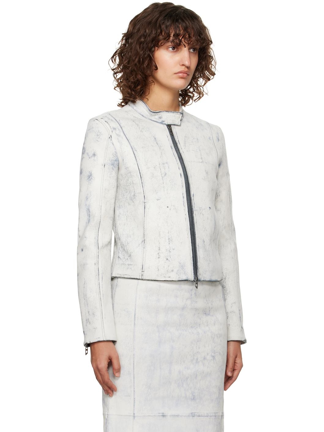 White L-Yric Leather Jacket - 2