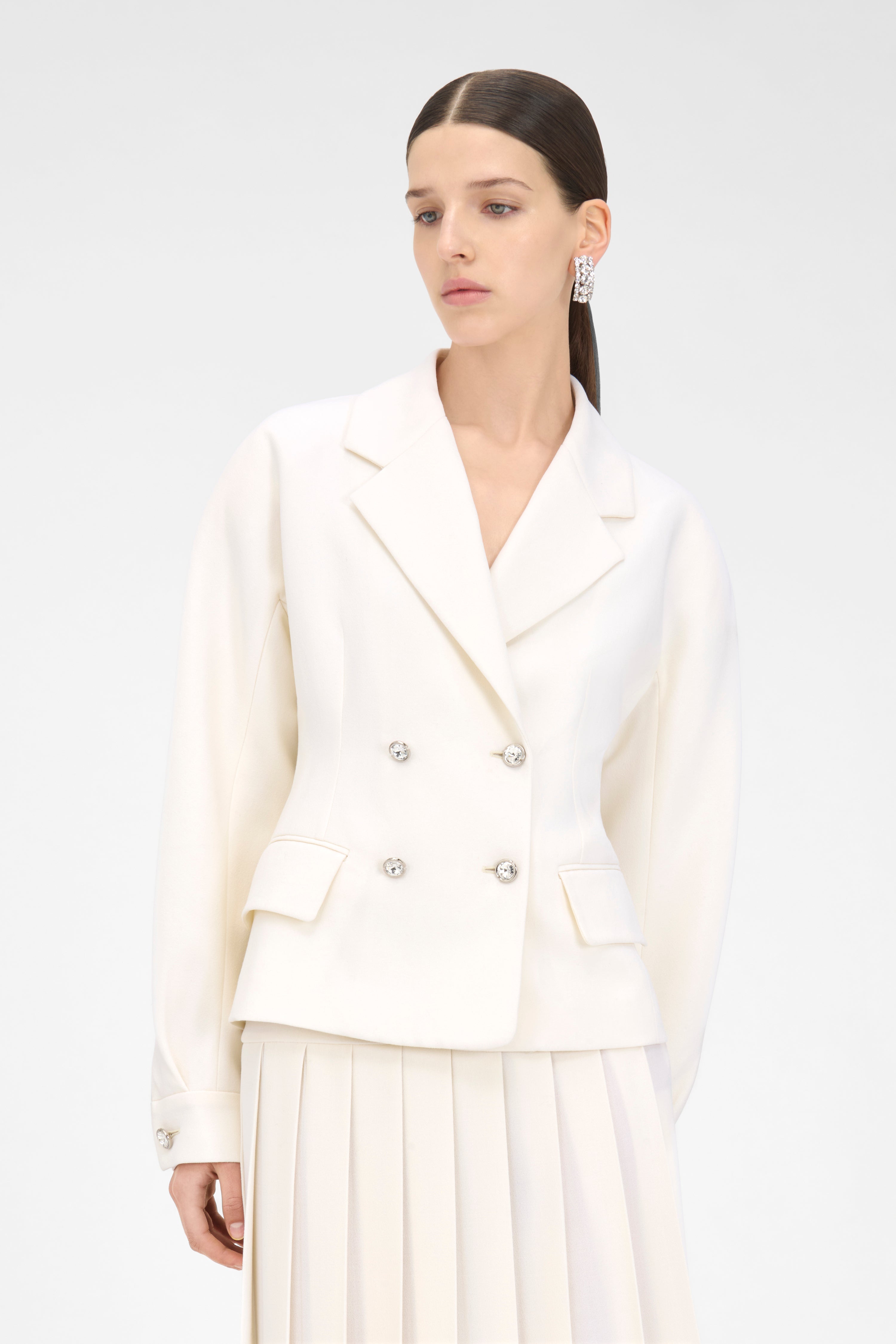 WOOL CREPE JACKET - 5