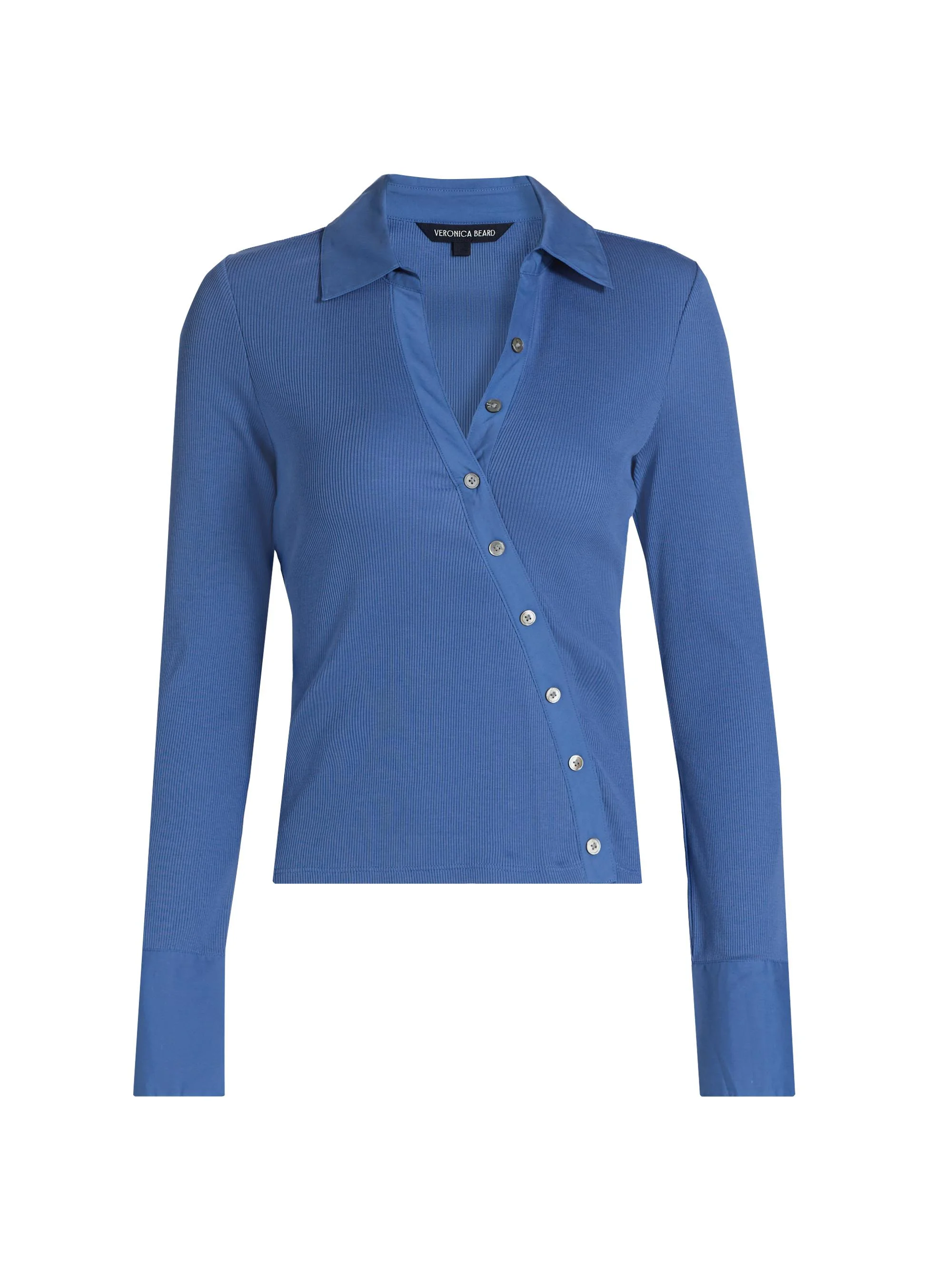 Women's Brenner Cotton Asymmetric Shirt - Blue Coast - 1