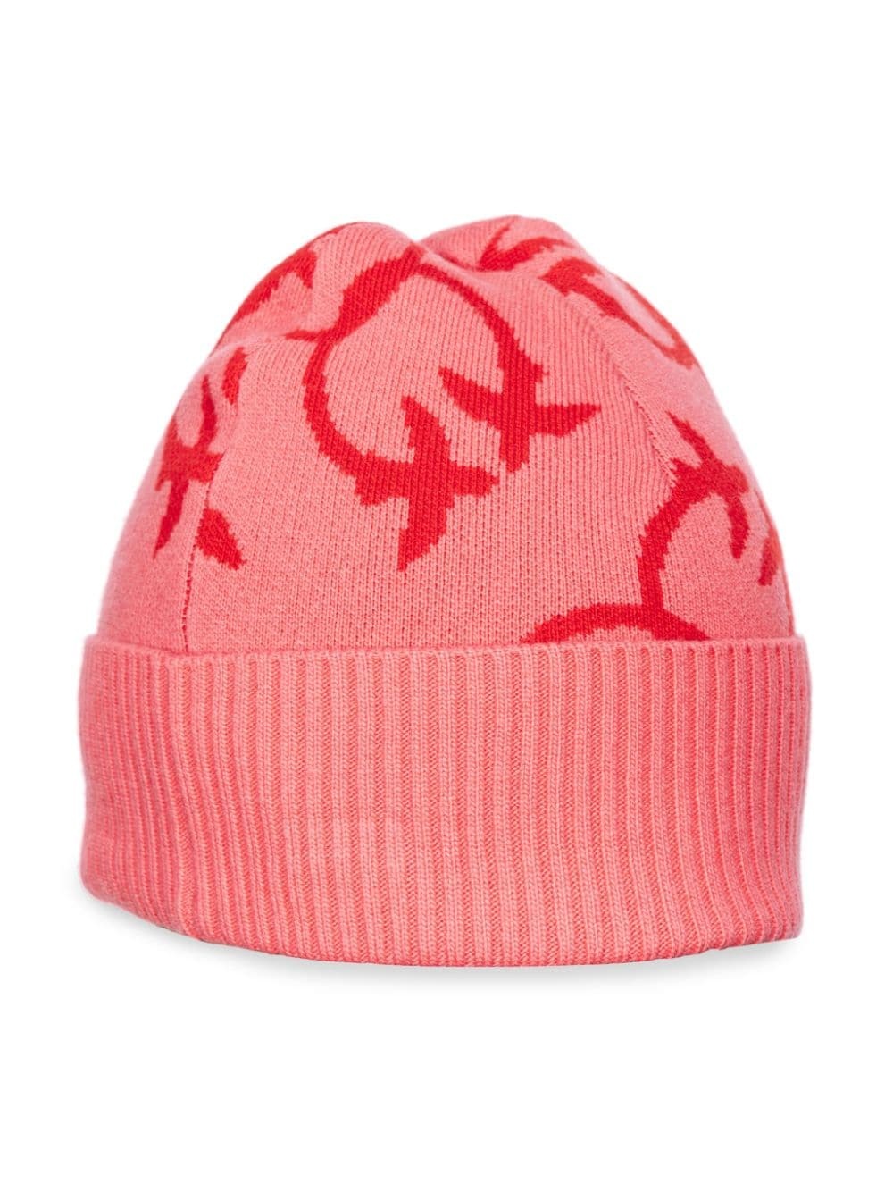 logo-jacquard beanie hat - 3