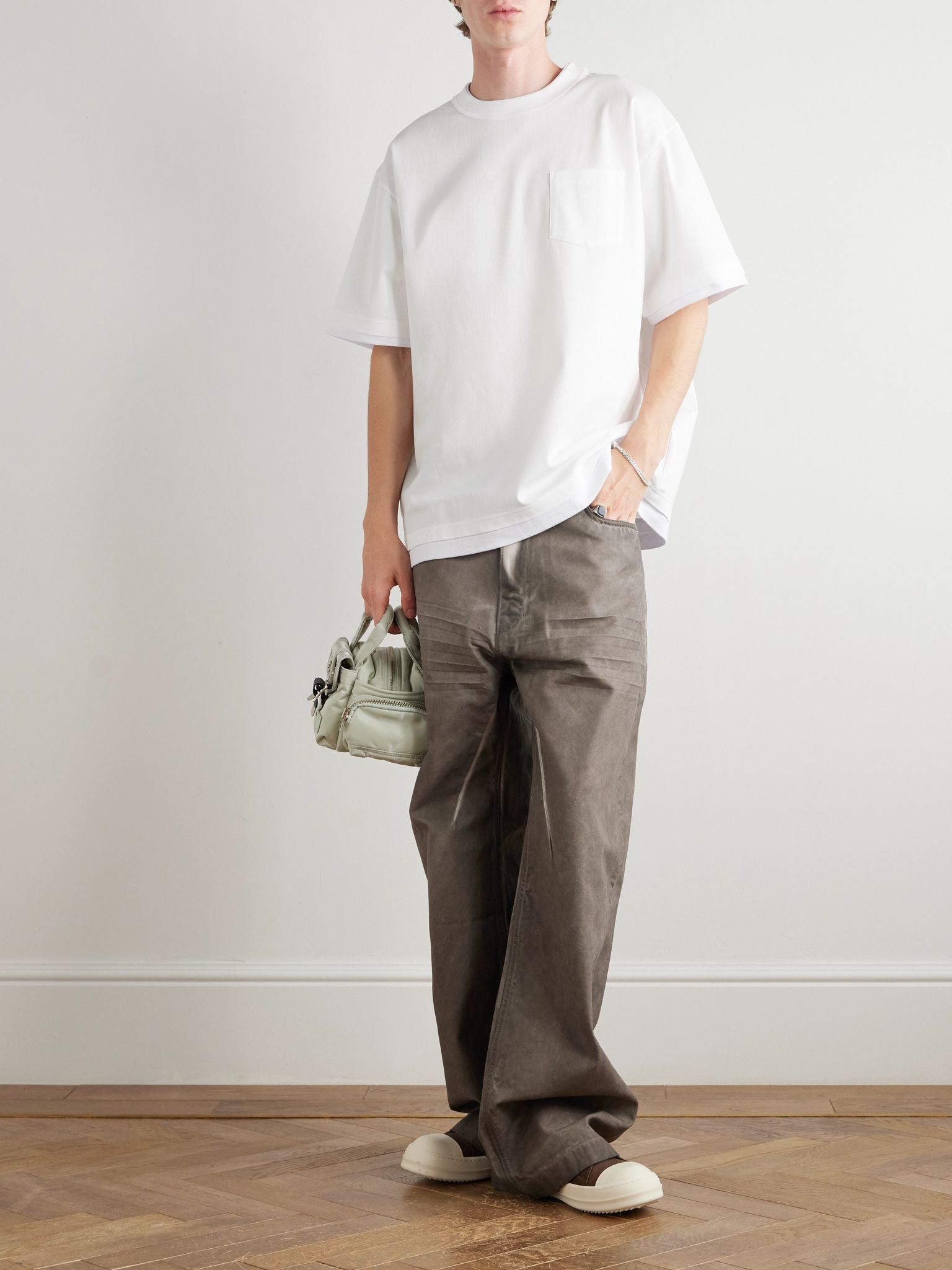 Layered Cotton-Jersey T-Shirt White - 2