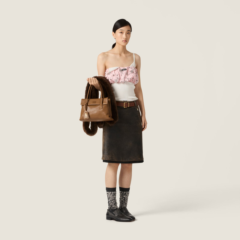 Miu Miu Embroidered duchesse bandeau top outlook
