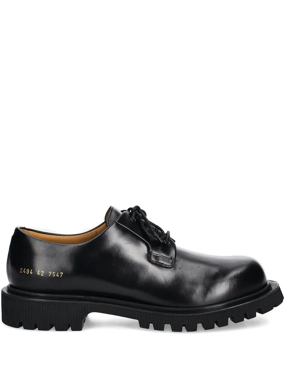 leather lace-up derby shoes - 1
