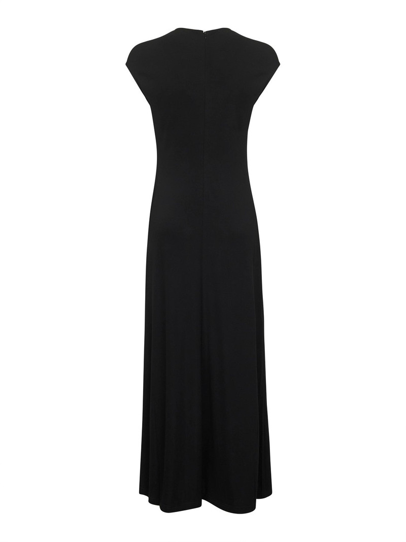 Totême Black fluid stretch jersey Everyday long dress outlook