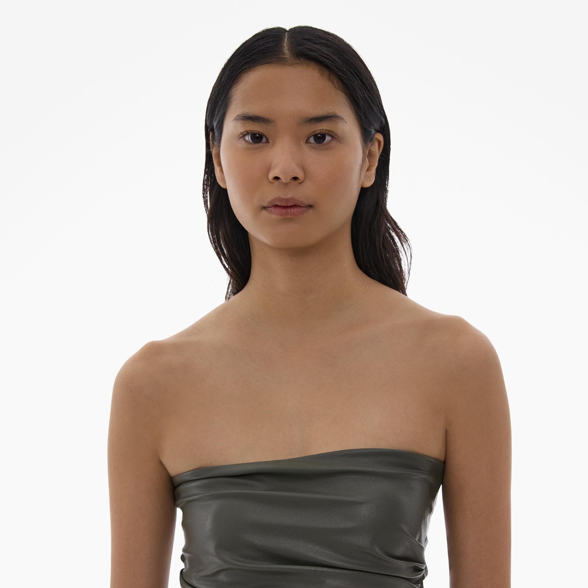 FAUX LEATHER TUBE TOP - 7