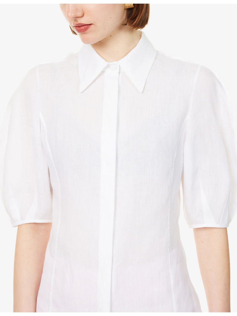 Sansi Short-Sleeve Linen Top 5