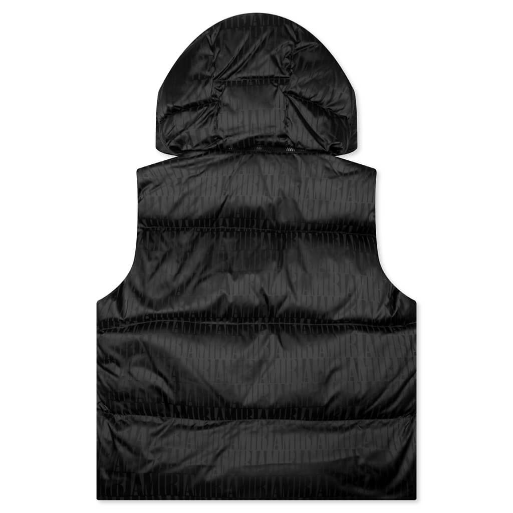 JACQUARD DOWN GILET - BLACK - 2