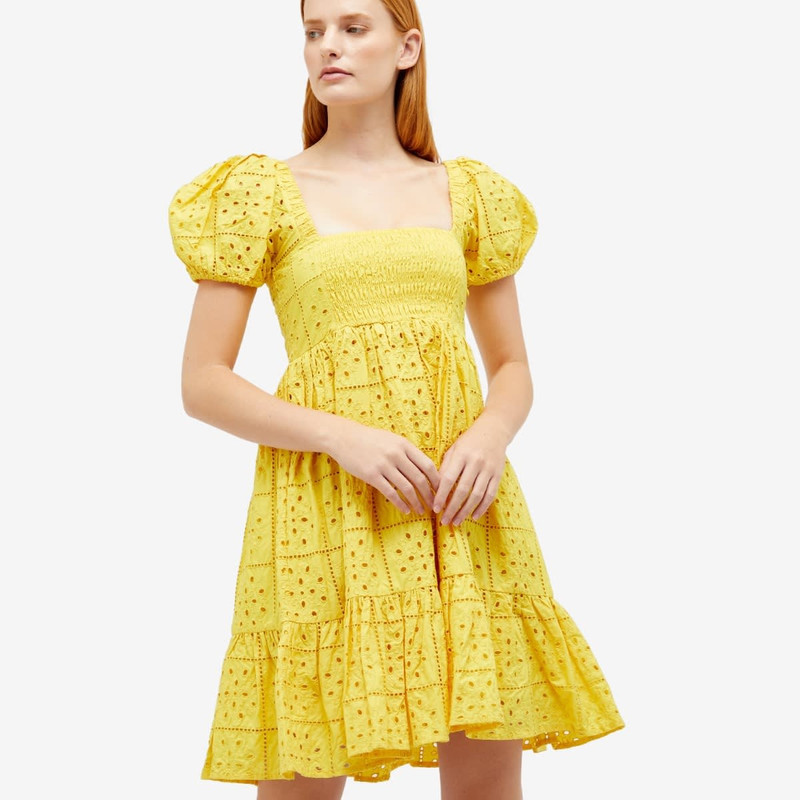 GANNI GANNI Broderie Anglaise Mini Dress outlook