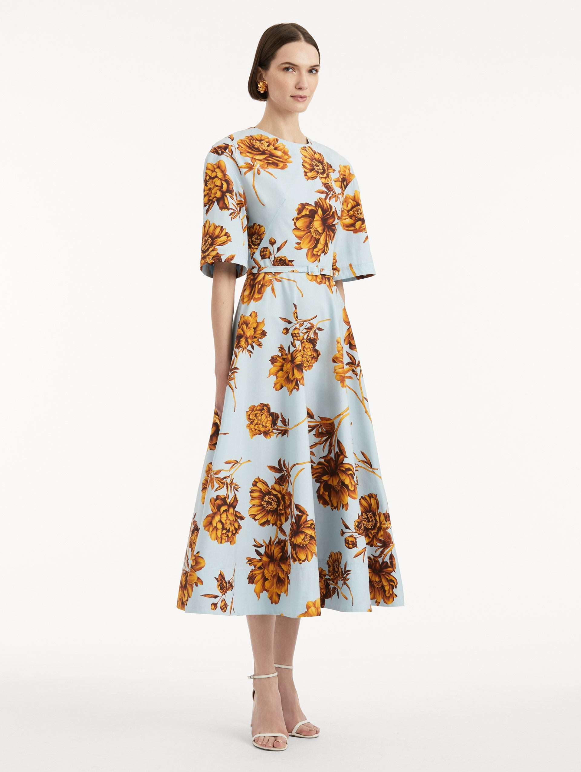 PEONY COTTON POPLIN DRESS - 4