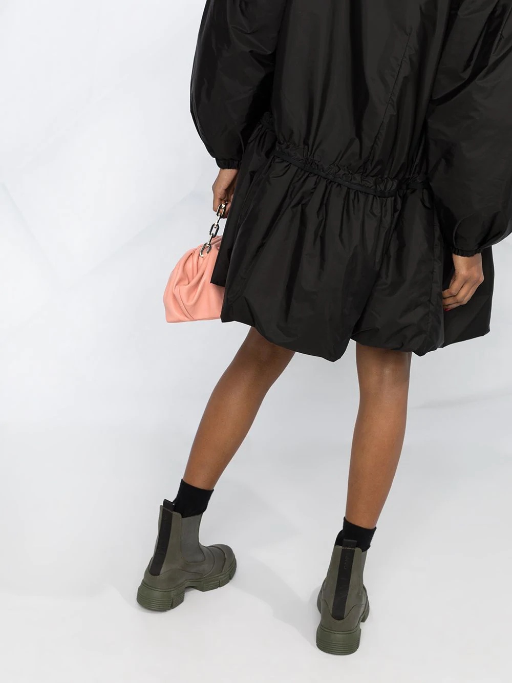 oversized flared parka coat - 3