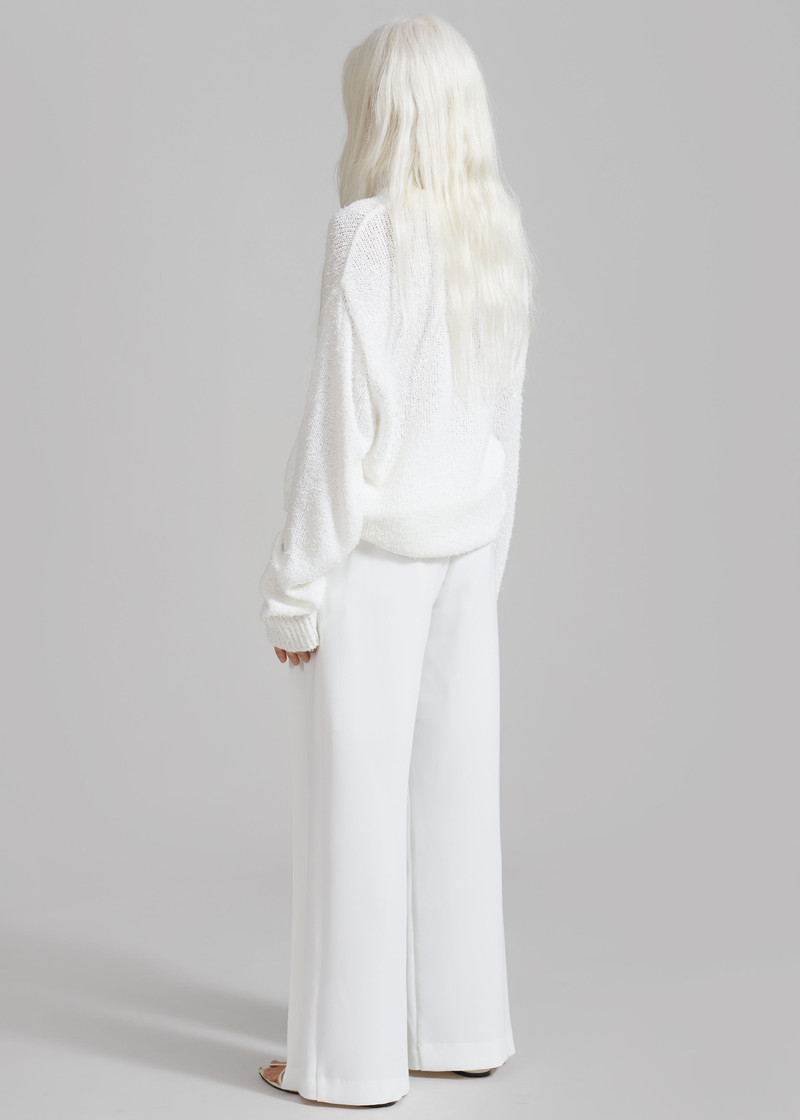 Dillon Pleated Pants - White 9
