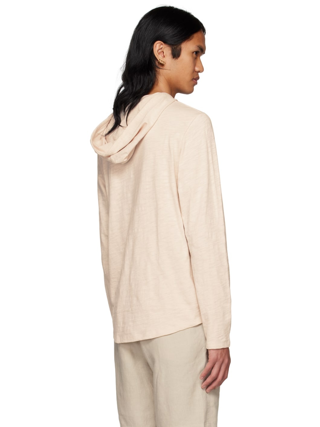 Pink Textured Hoodie - 3