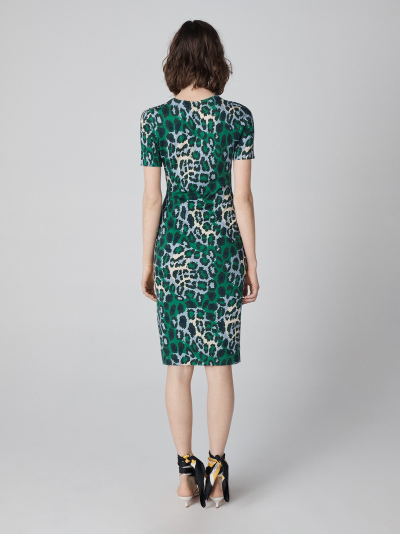 DIANE VON FURSTENBERG Florence Knit Short Sleeve Dress outlook