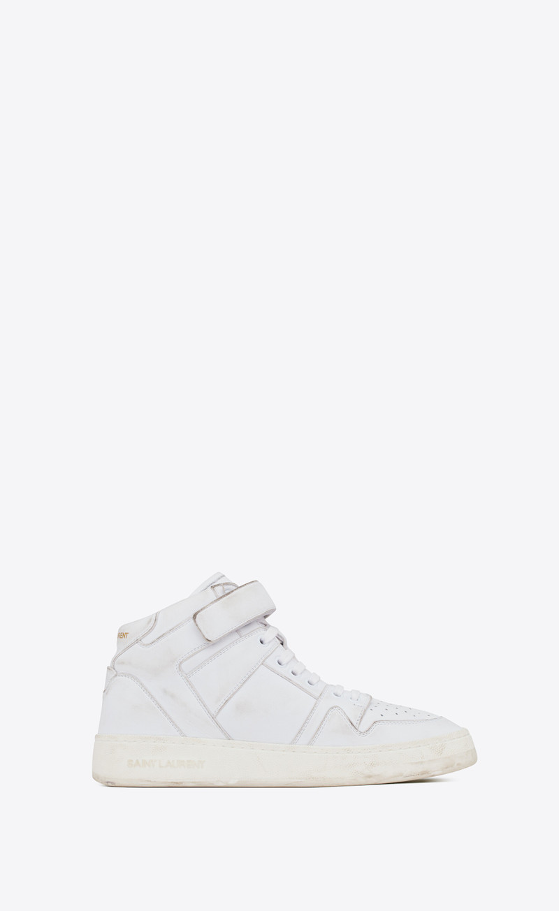 lax sneakers in washed-out effect leather - 1