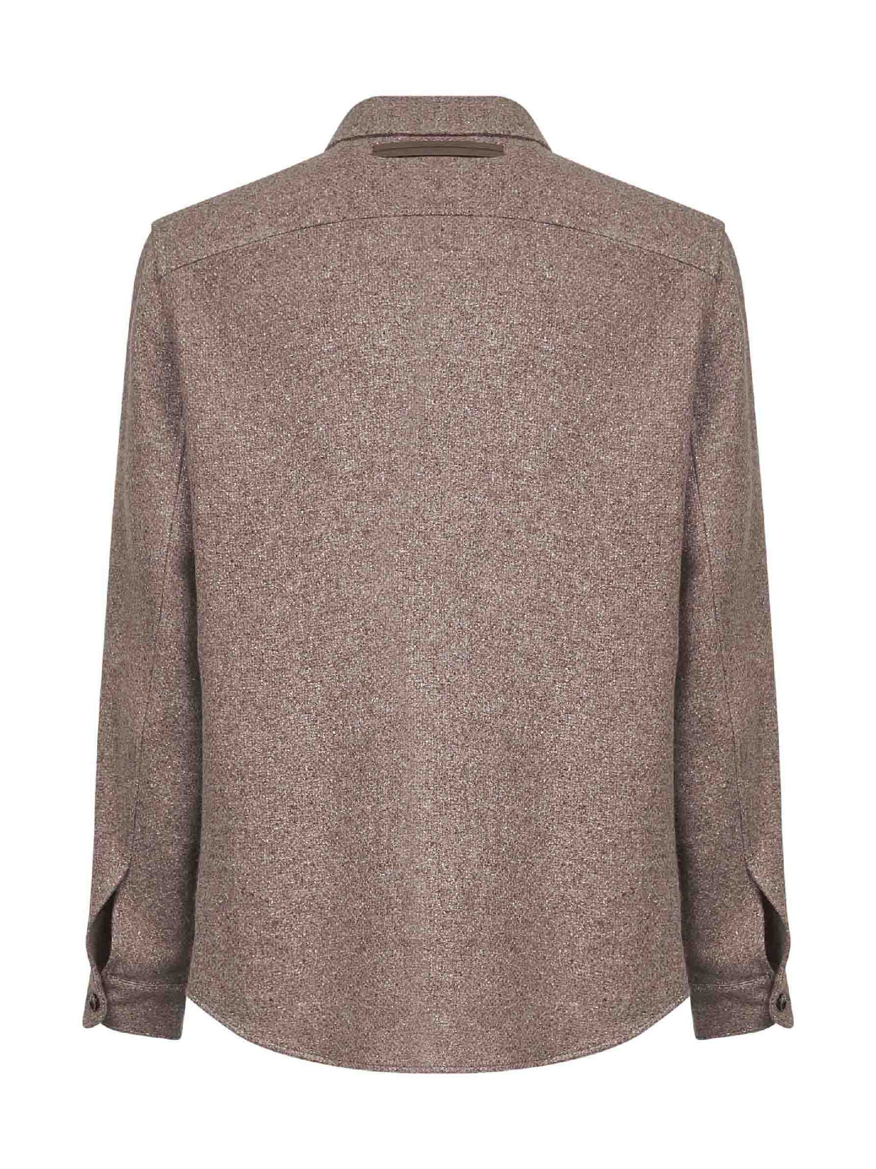 Brown Cashmere and Silk overshirt - 2