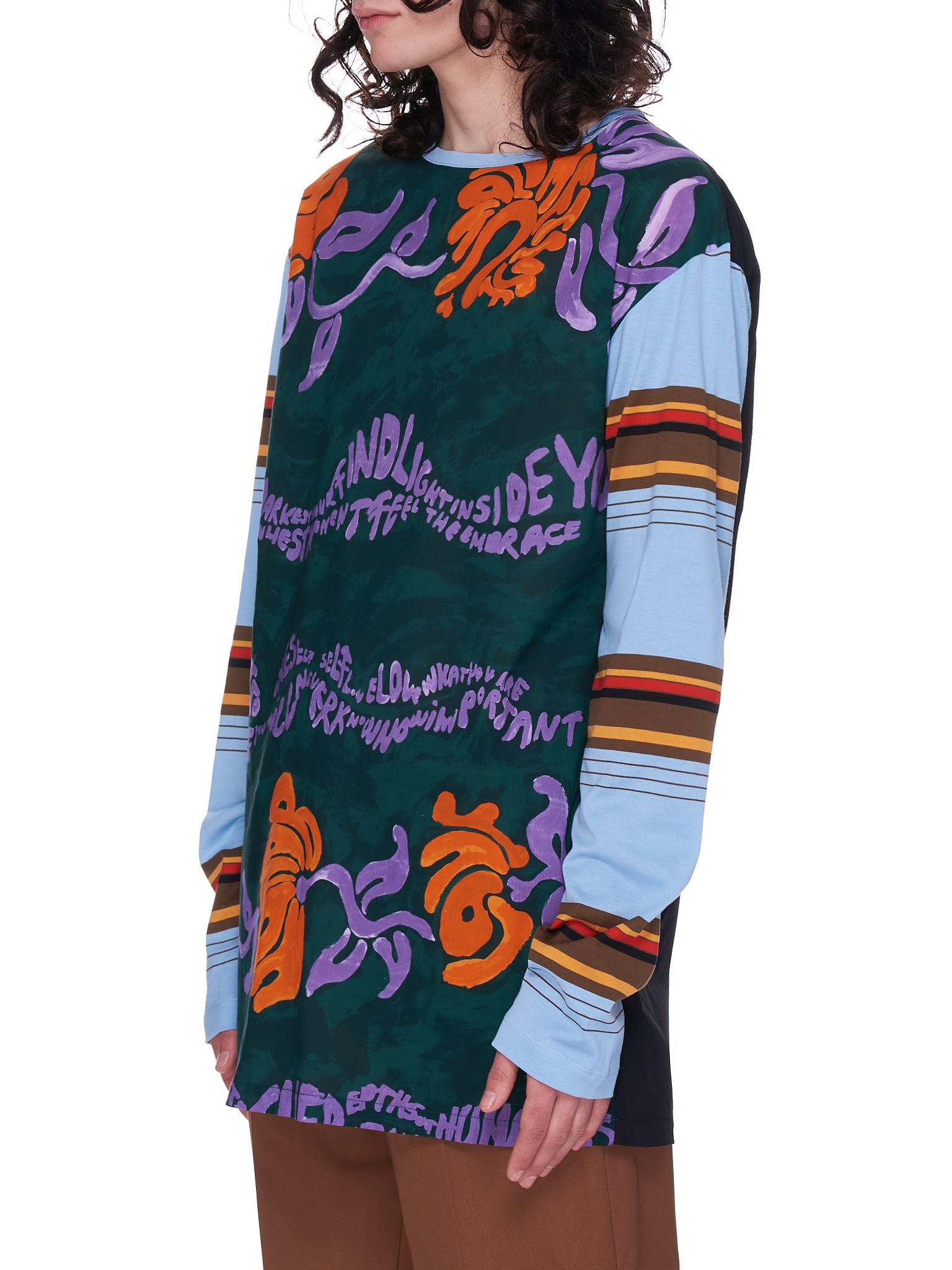 Written Floral Oversized Shirt - 2