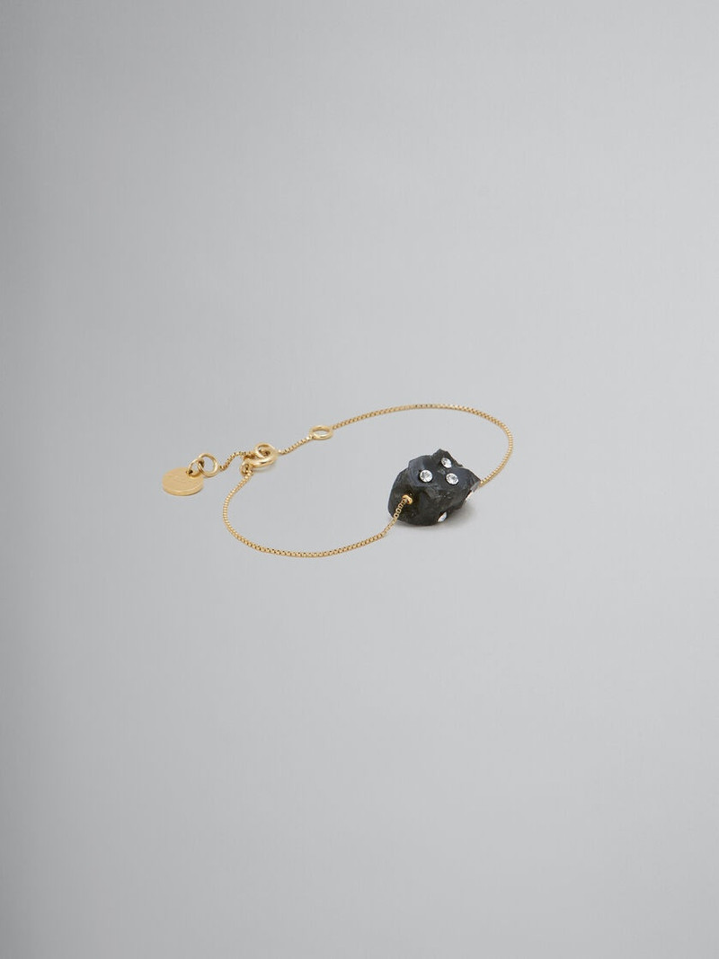블랙 OBSIDIAN BRACELET와 RHINESTONE POLKA DOTS - 1