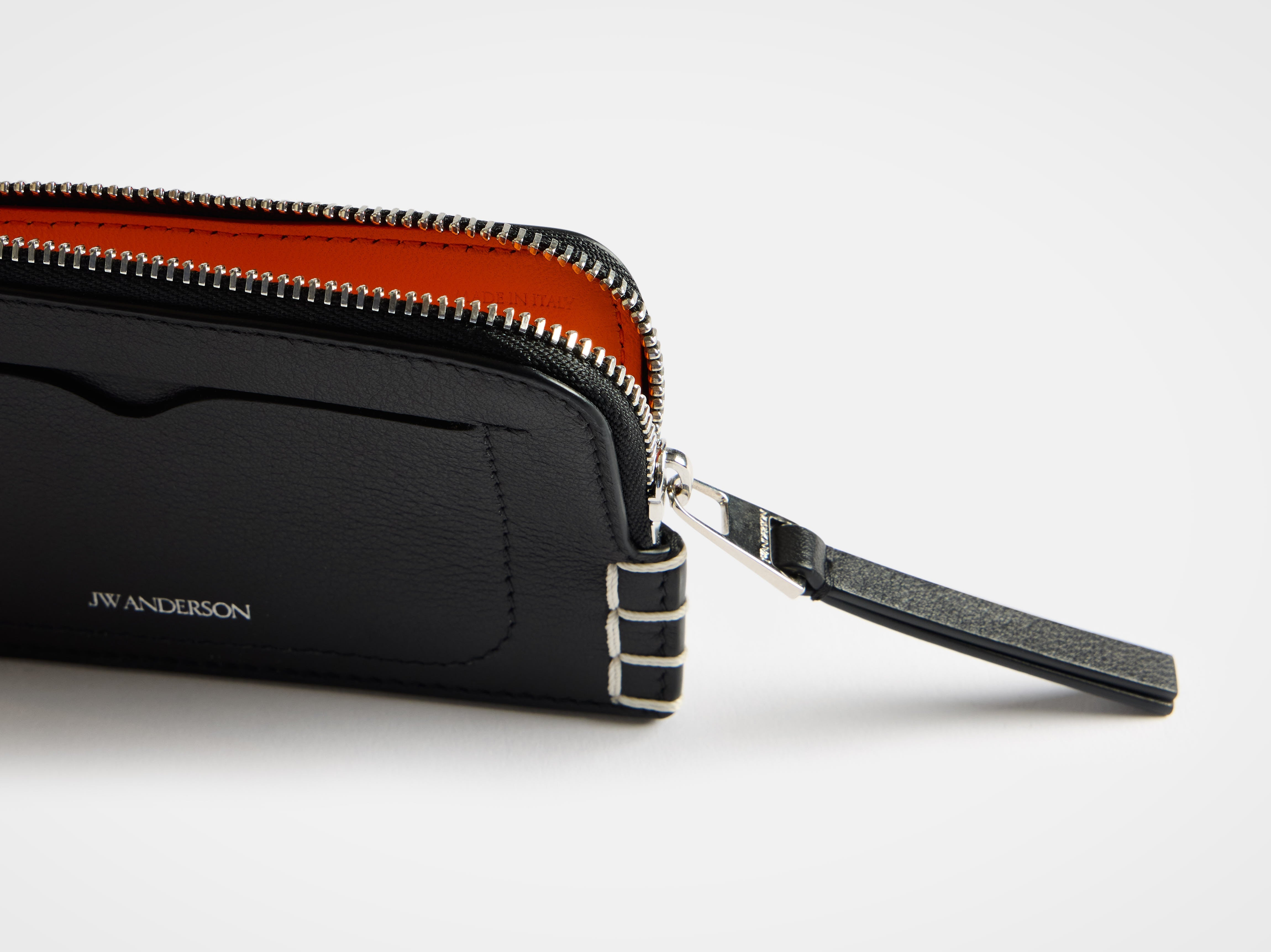 LEATHER LOAFER ZIP WALLET IN BLACK - 3