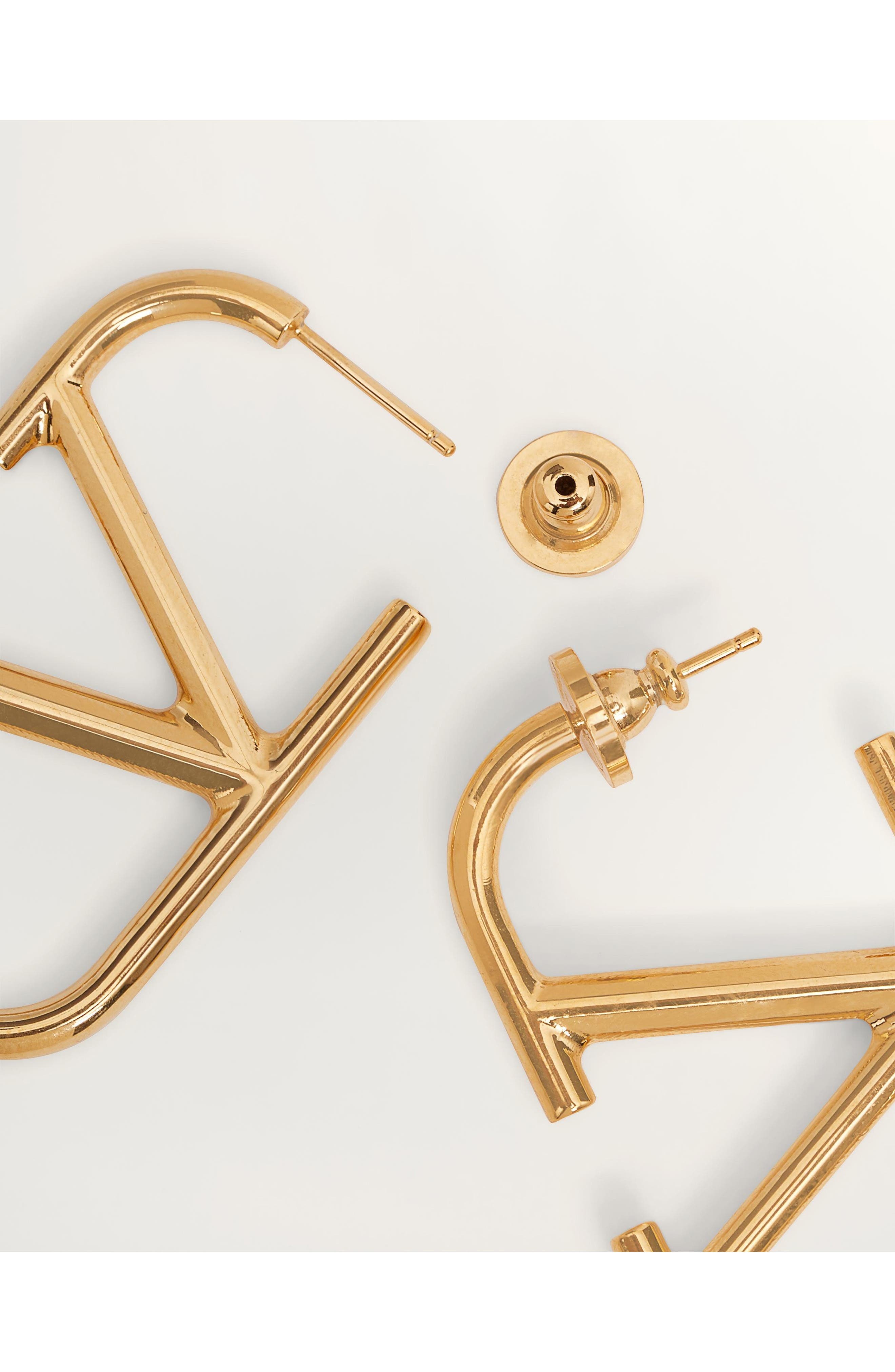 Valentino Garavani VLOGO Huggie Earrings in Gold at Nordstrom - 3
