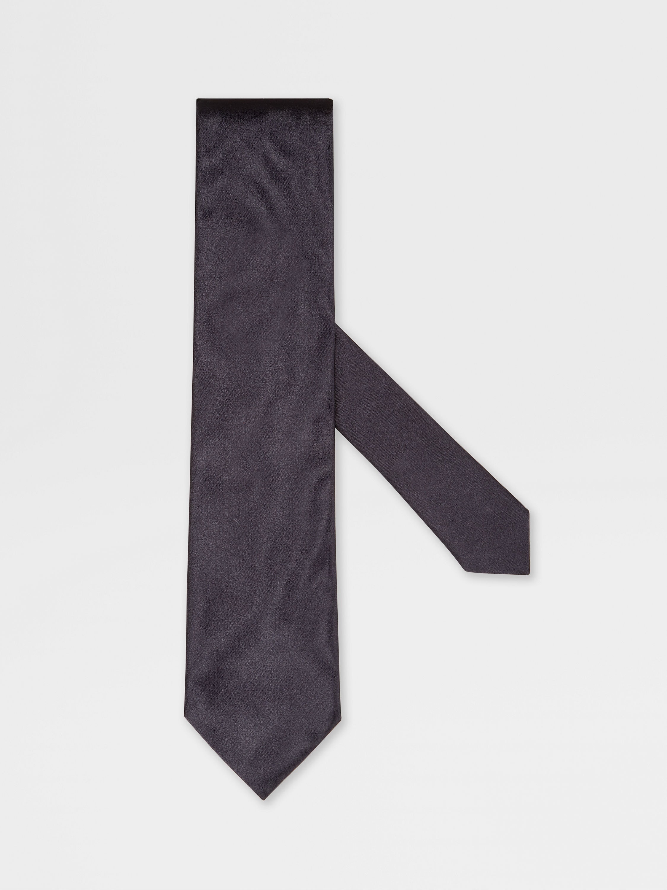 DARK BLUE SILK TIE - 1