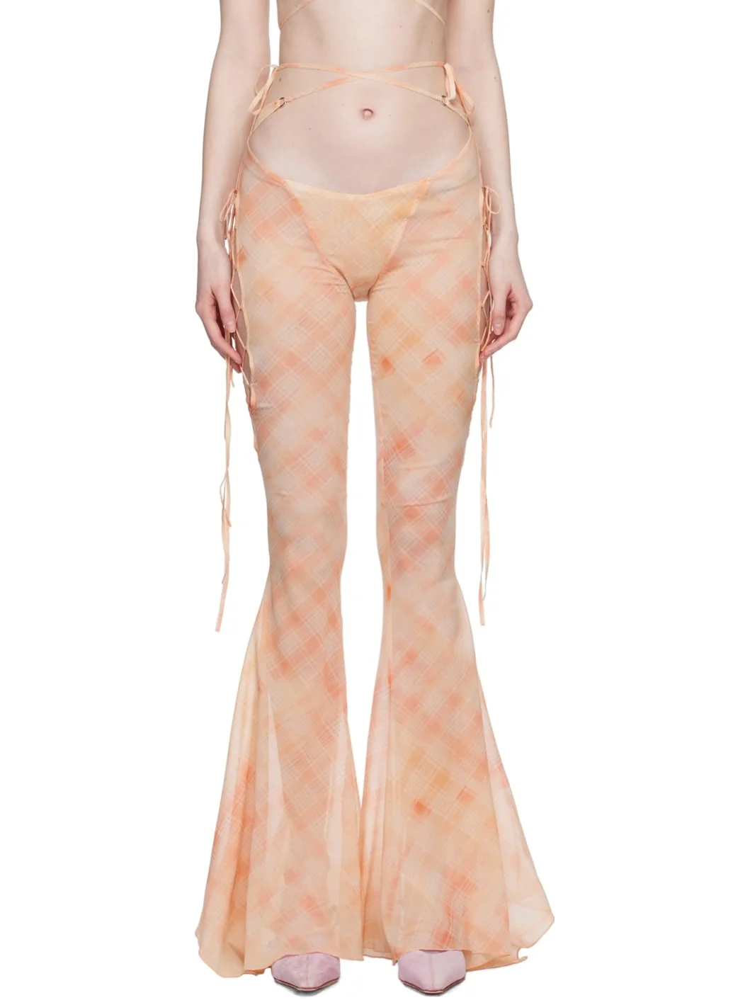 Orange Glimmer Trousers - 1