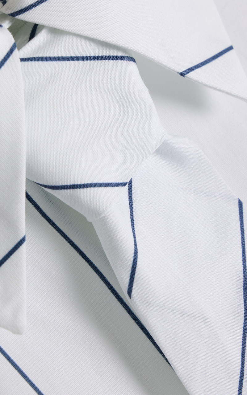 Tie-Detailed Cotton Poplin Shirt stripe 6