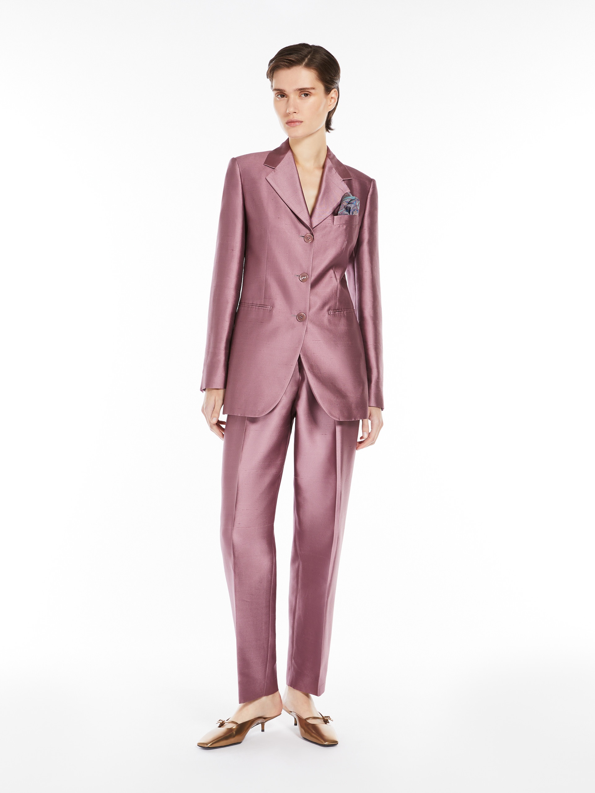 MALAGA Blazer in silk shantung and cotton - 2