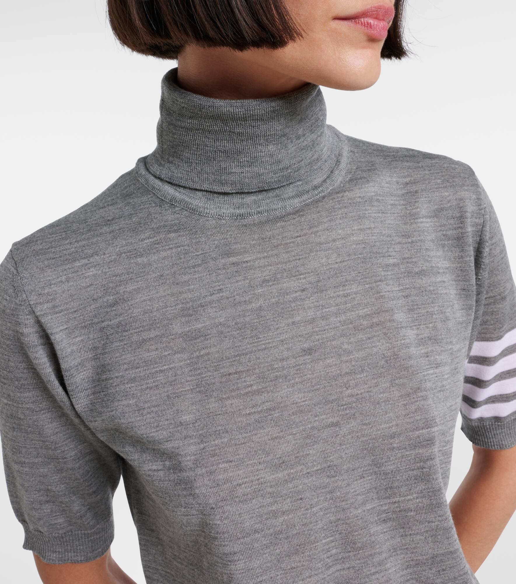 4-Bar wool turtleneck sweater - 4
