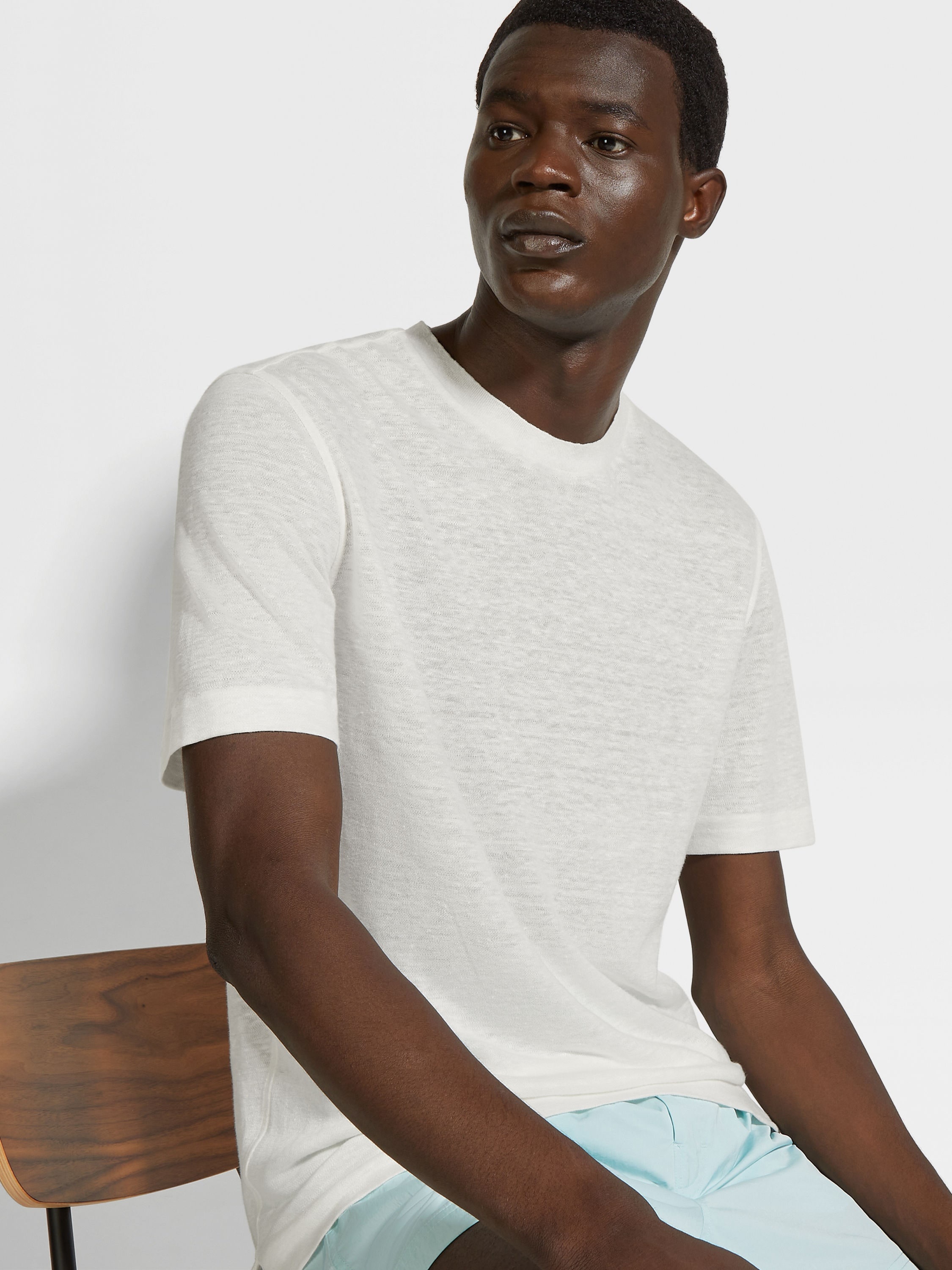 WHITE OASI LINO T-SHIRT - 3