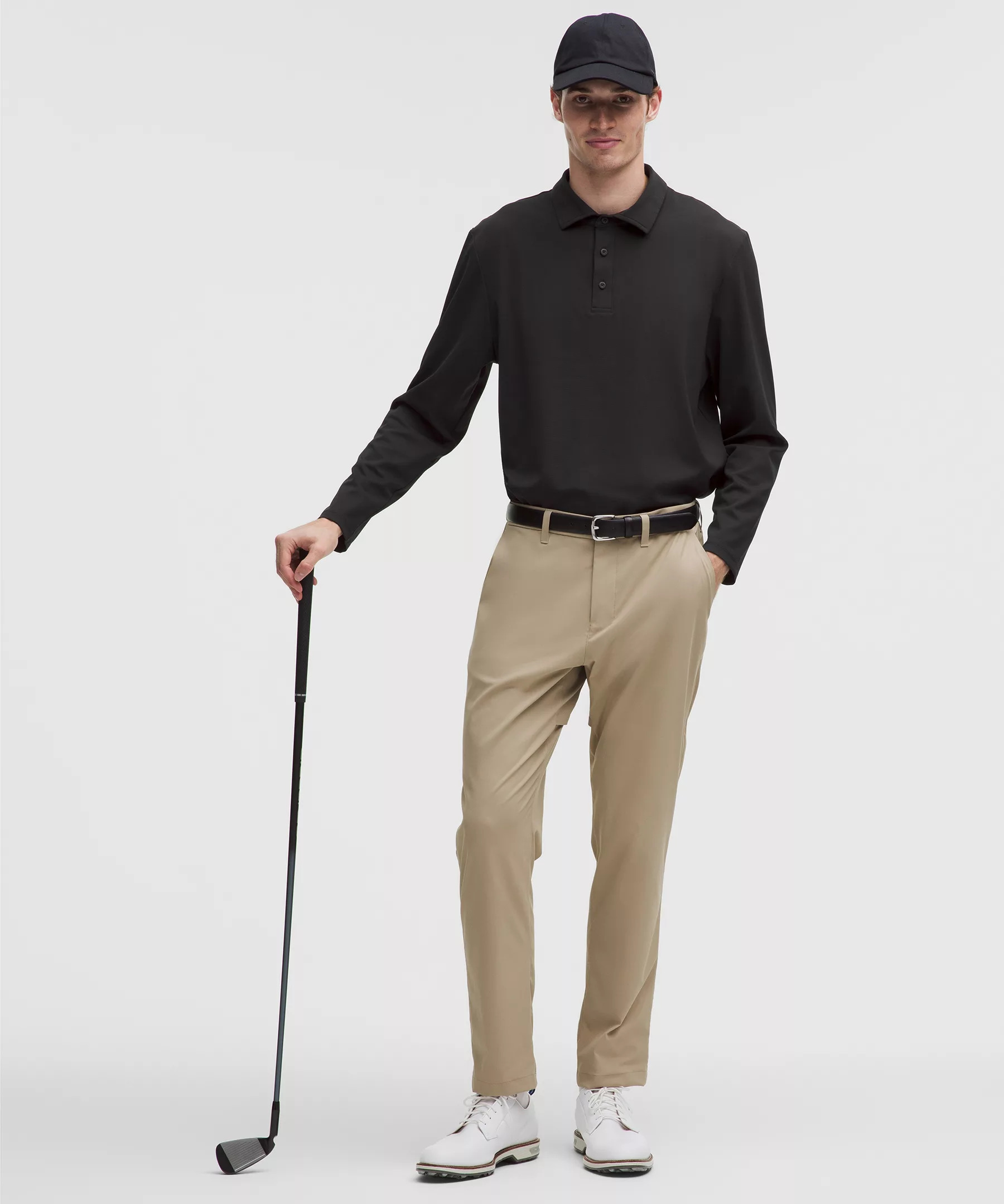 Relaxed-Fit Long-Sleeve Golf Polo Shirt - 2