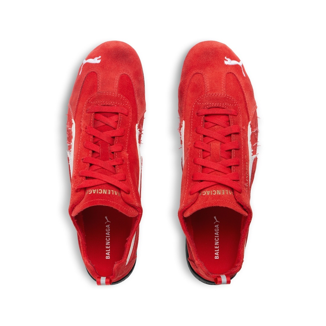 Speedcat Suede Balenciaga in Red/white/black - 6